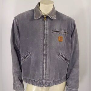 VTG FADED Carhartt Detroit Jacket J97 PTL LG Large